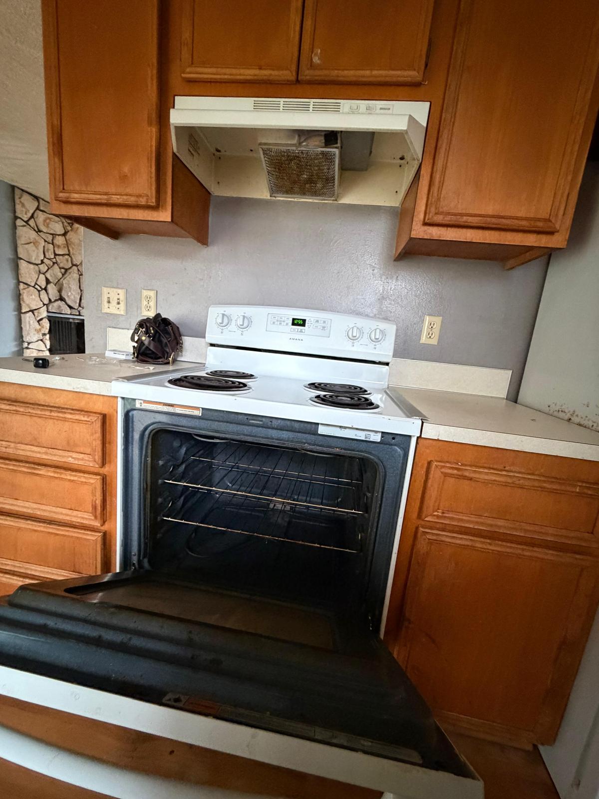 Oven and hood before detailing